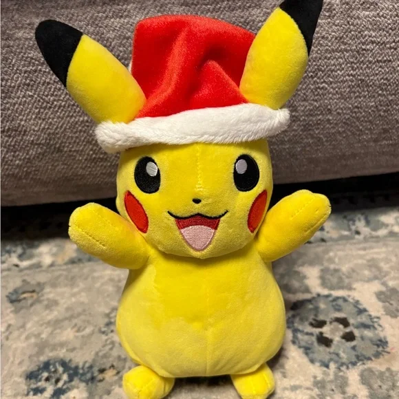 Santa Hat Pikachu Pokemon Plush - Picture 1 of 2